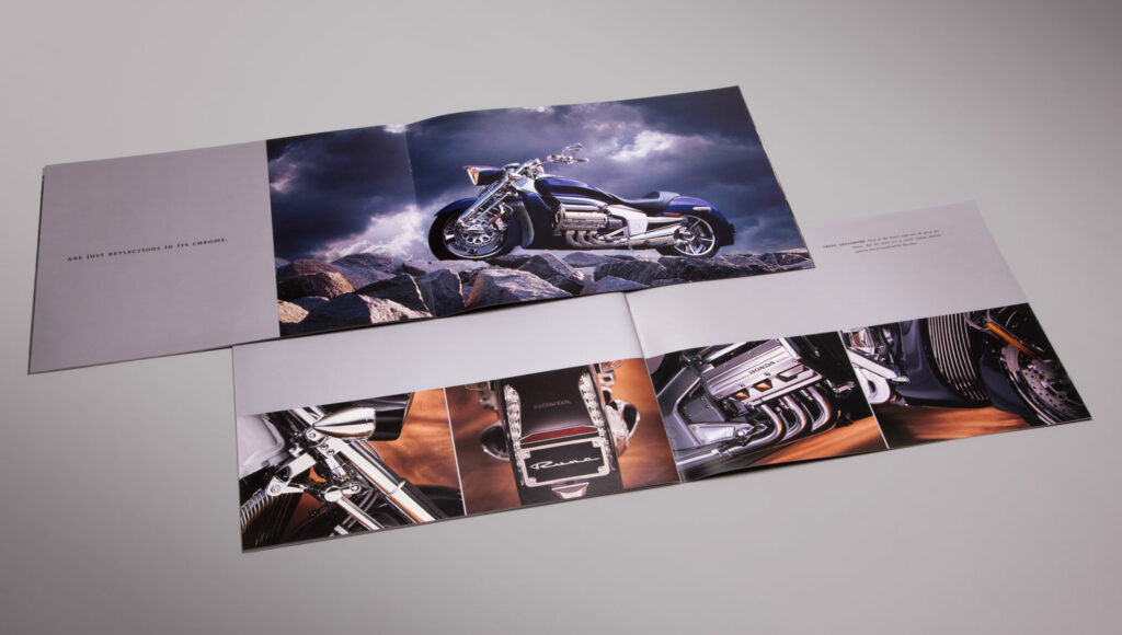 Rune motorcycle printed brochure design