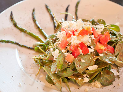 food photography asparagus salad