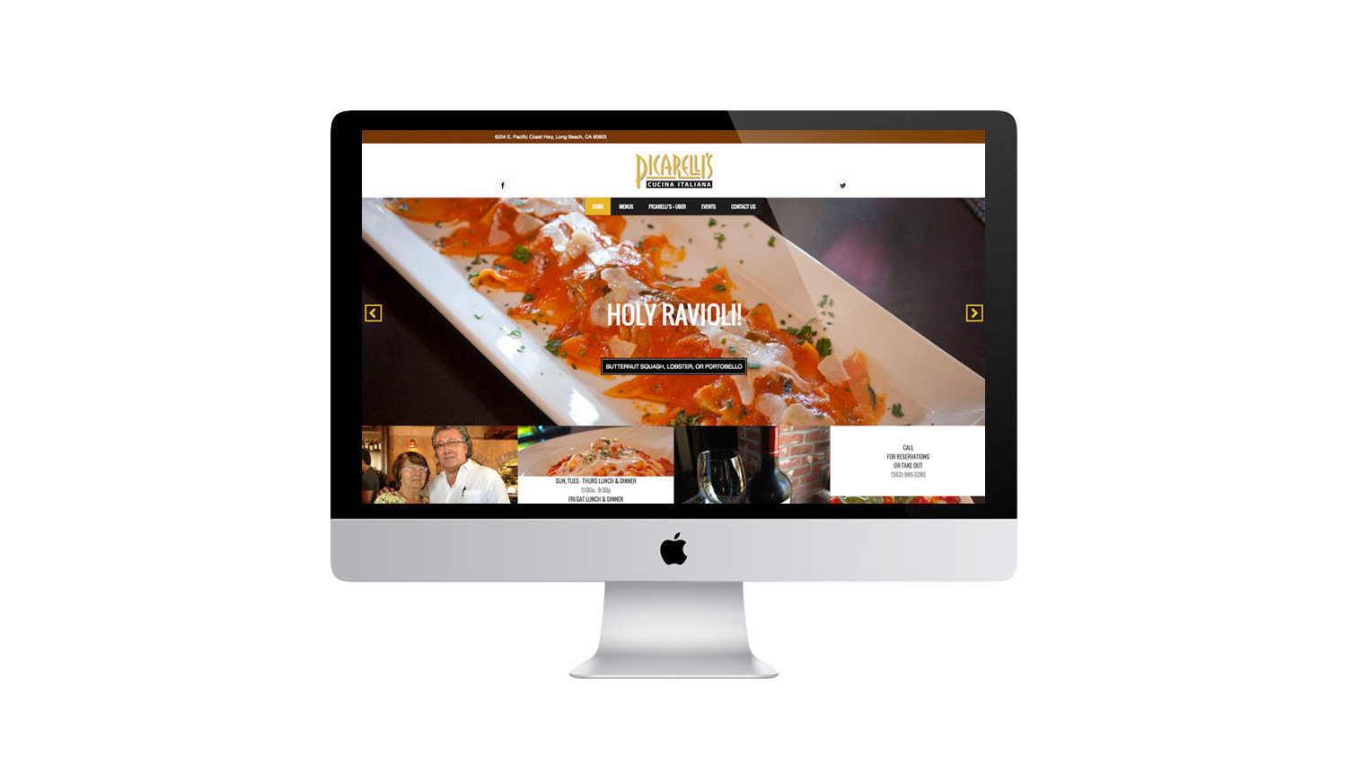 custom restaurant website design