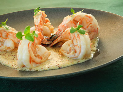 food photography of shrimp