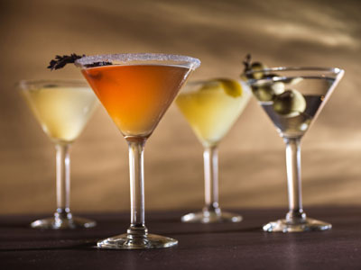 food photography of martinis